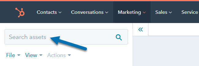 HubSpot Design Tools - Search Assets