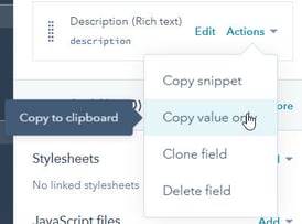 Custom module field - copy value only