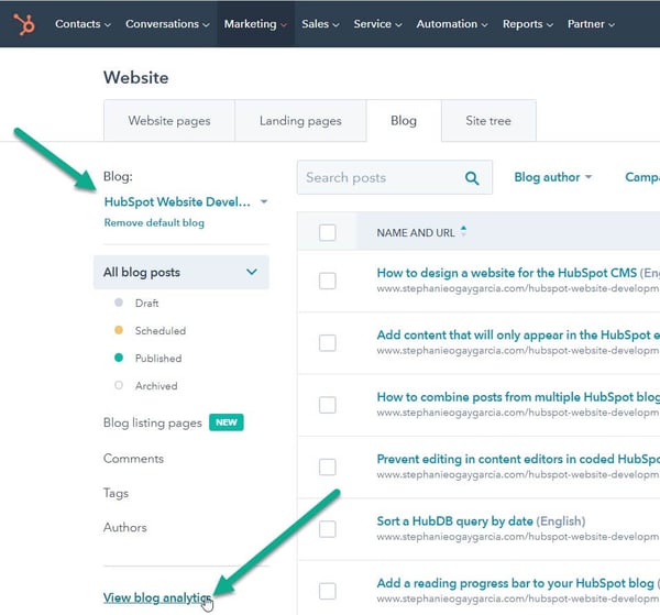 hubspot-blog-analytics-link