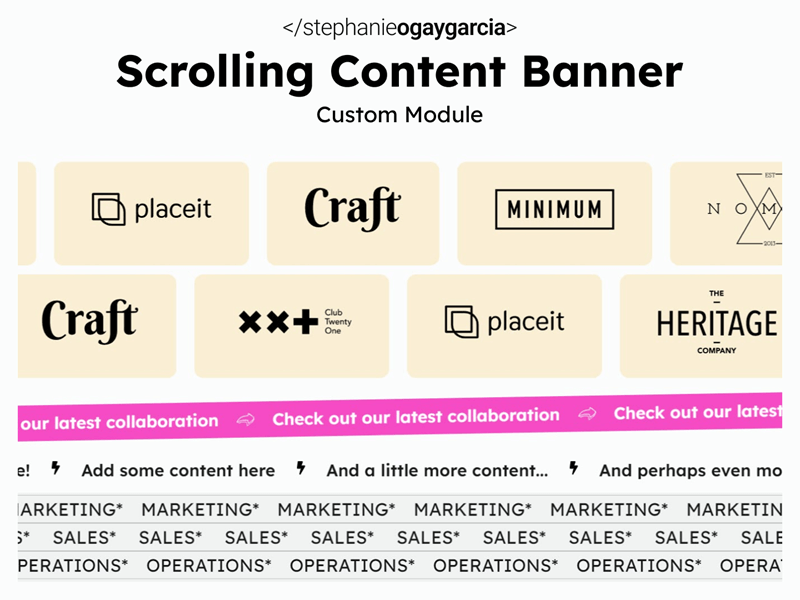 Scrolling Content Banner