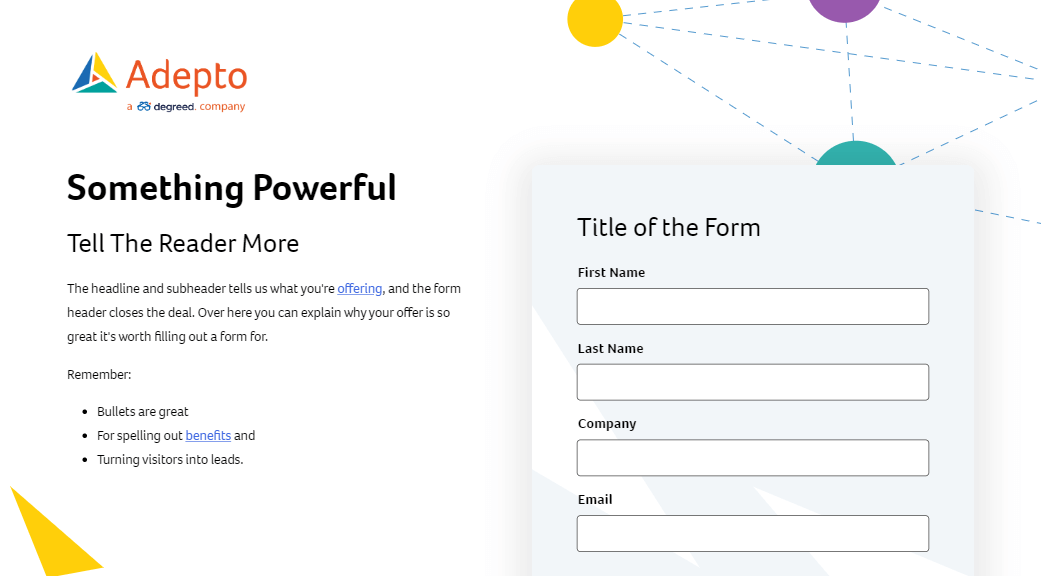 Adepto - Landing Page