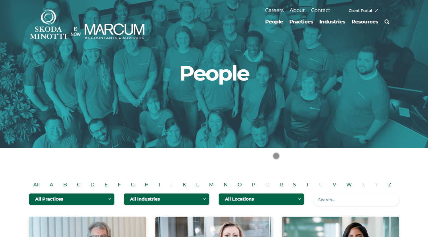 Marcum Accountants - HubDB Team Members Dynamic Pages