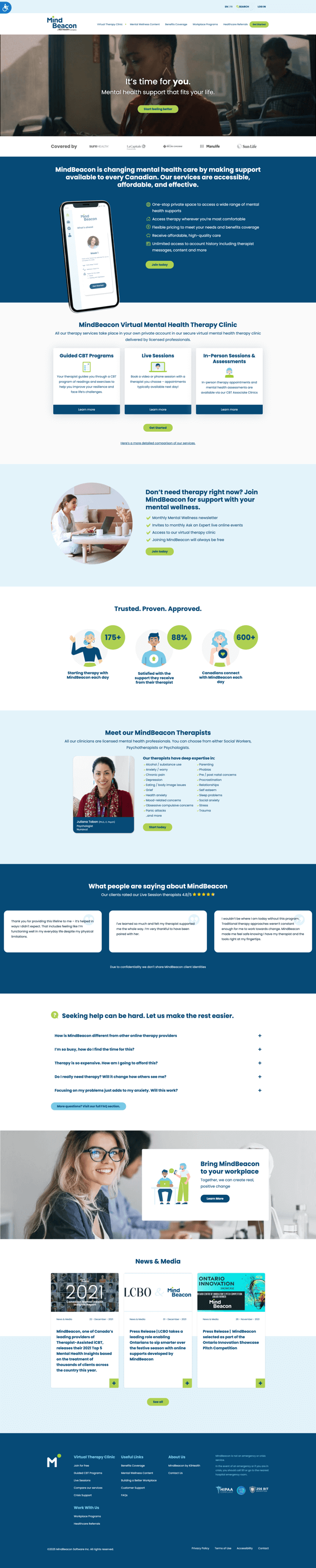 MindBeacon Homepage