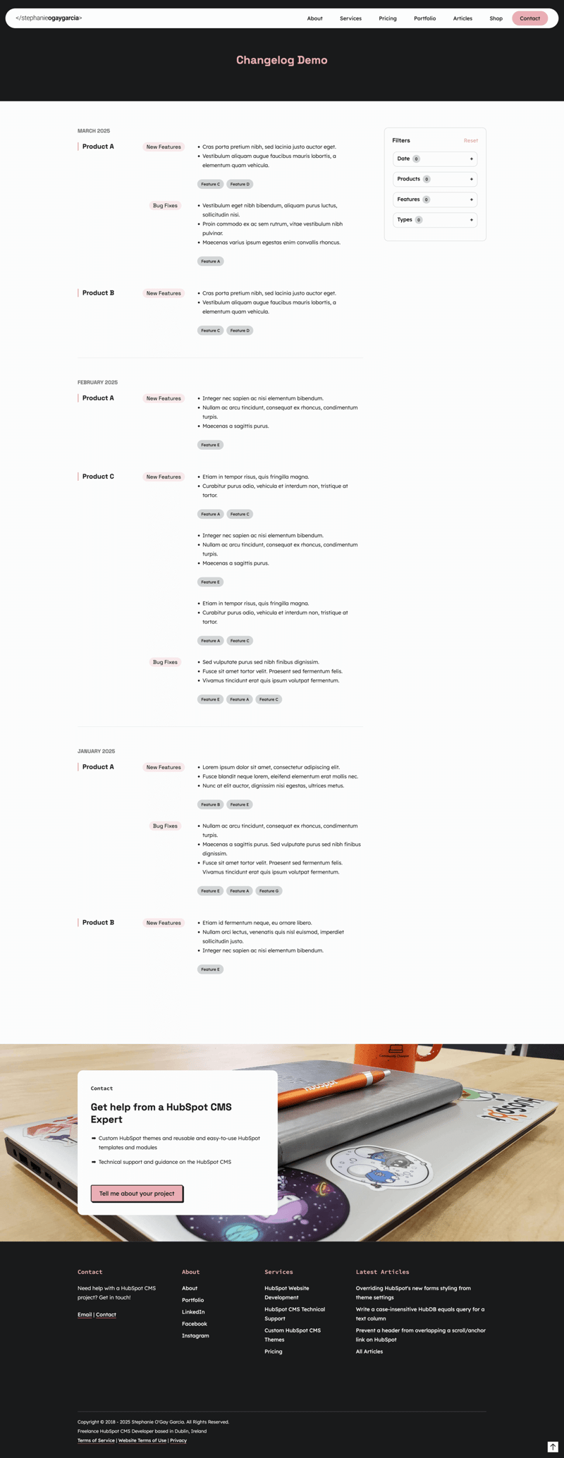 Changelog Demo