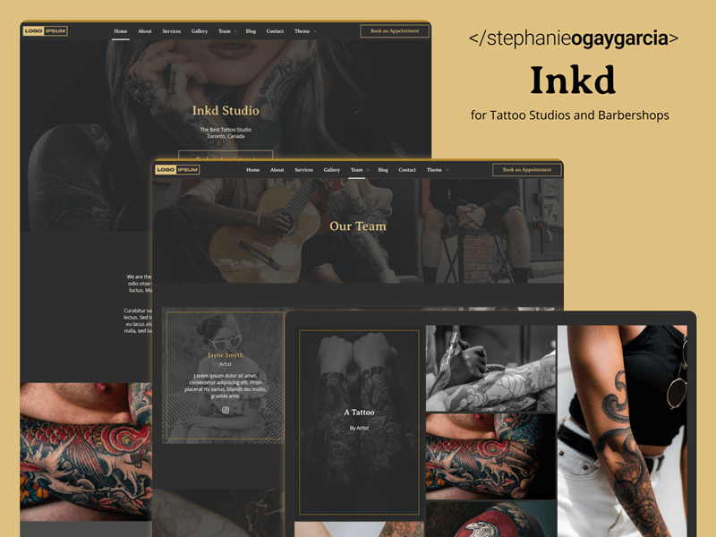 Inkd | Free HubSpot Theme | For Tattoo Studios and Barber Shops